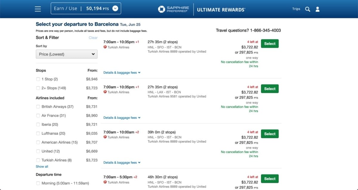 Inside the Chase Travel Portal
