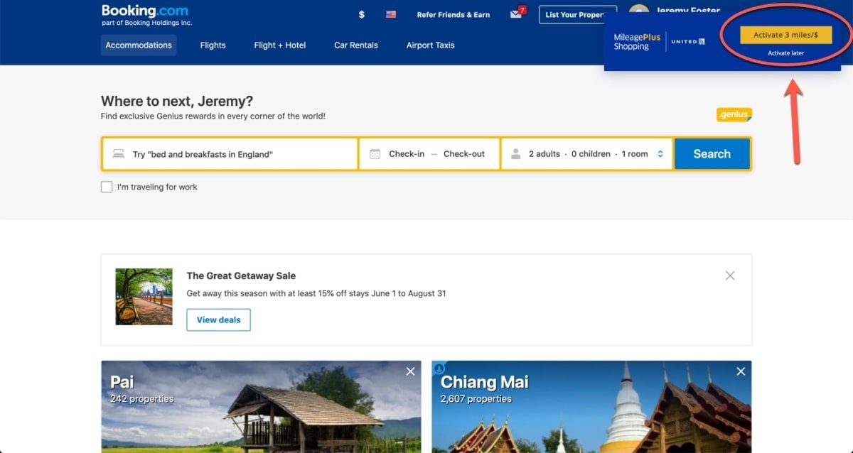 MileagePlus Chrome Extension