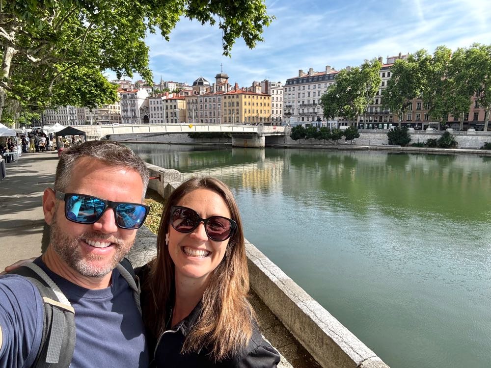 our evolution of backpackers to coaches. photo in lyon france