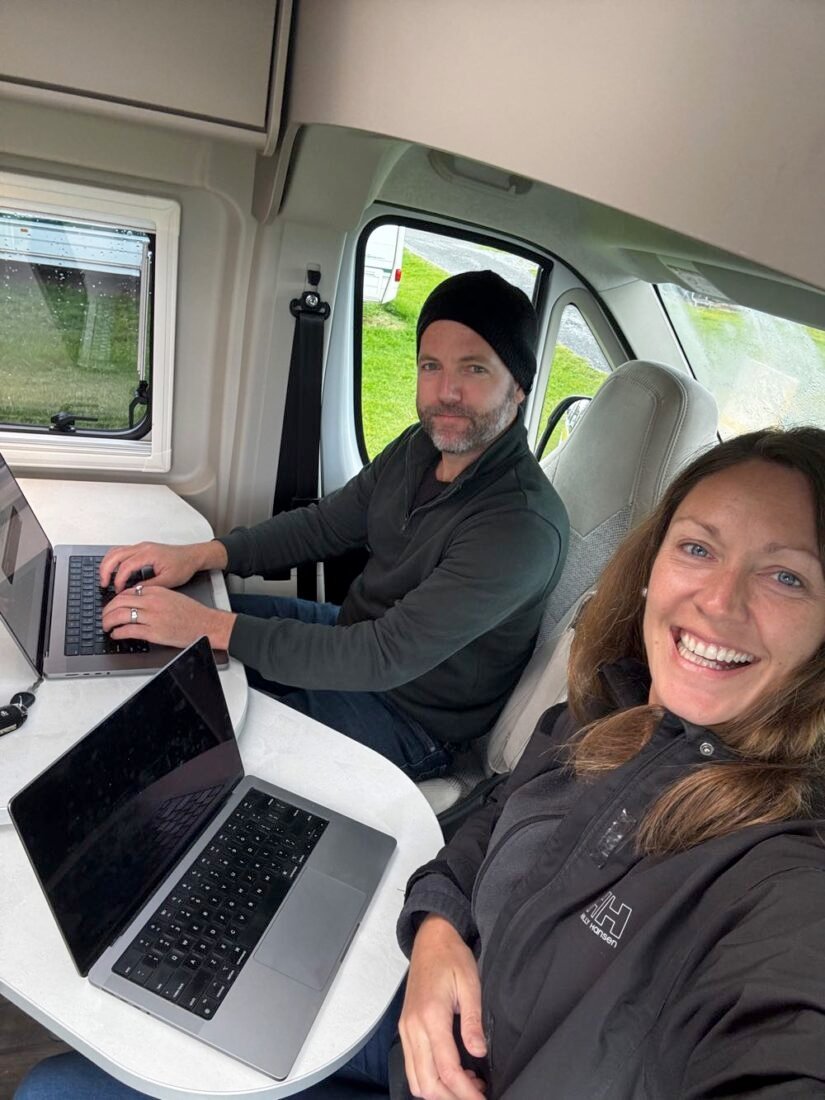 working online from a campervan in ireland